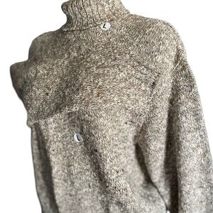 Vintage NWOT. RARE. Cozy Gray Cowl Neck Sweater with Textured Knit size L